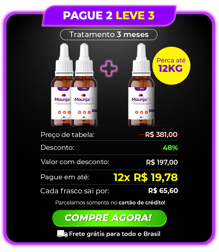 Oferta MounjaFit 3 frascos