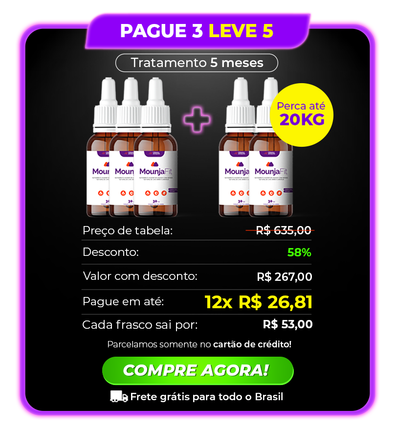 Oferta MounjaFit 5 frascos